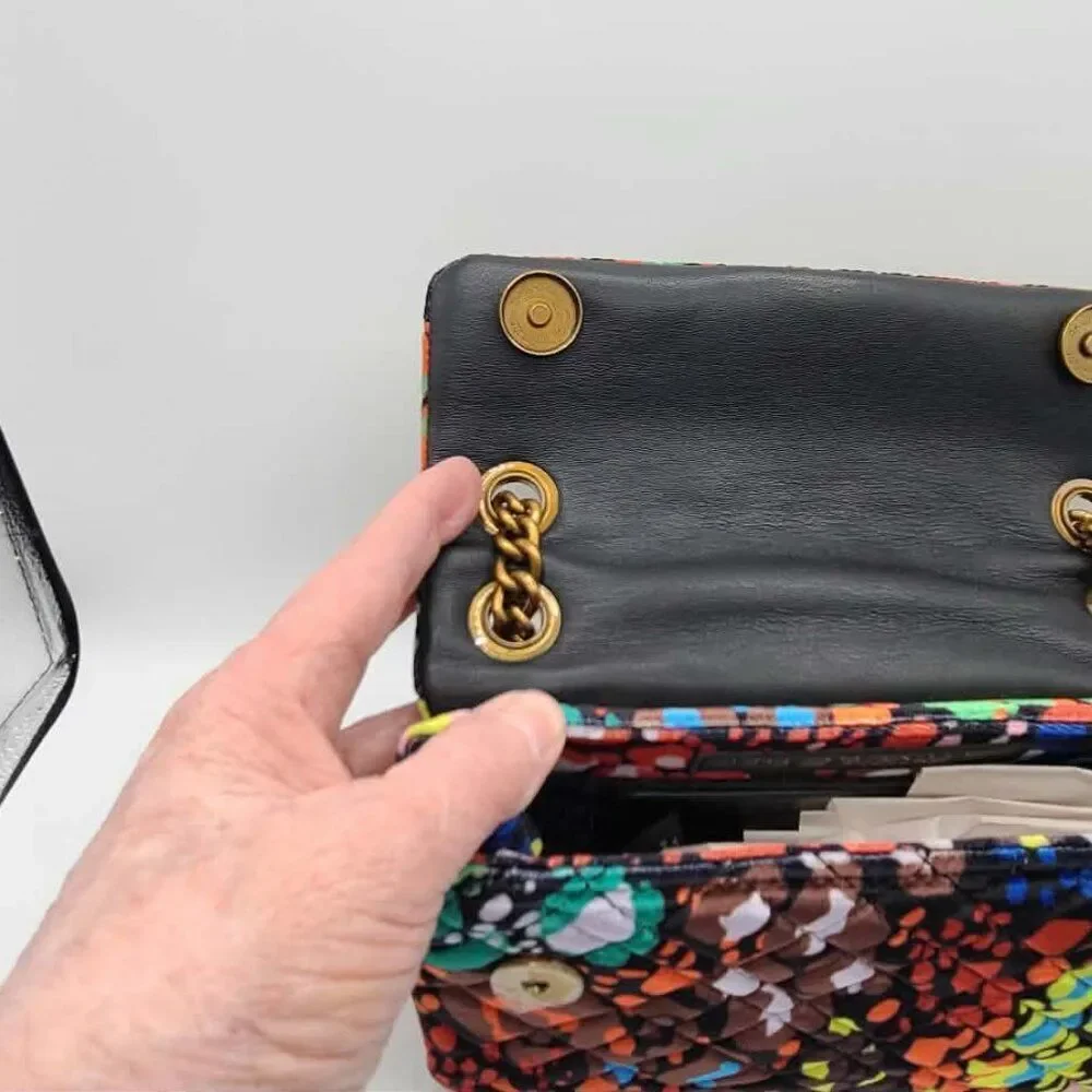 Kurt Geiger London Brixton Velvet Colorful Shoulder Bag with chain Straps NWT!